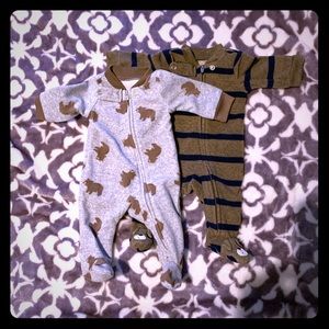 Preemie Boys Carter’s Fleece Sleepers
